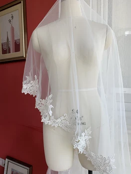  1 ярд Alencon Шнуровая кружевная отделка Отделка гипюром крючком для свадебного платья, фата невесты, подол платья, кукольное платье