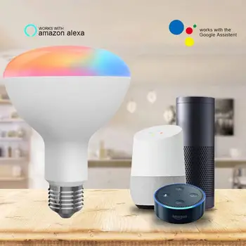   10 Вт Wi-Fi Лампочка Голосовое управление Умный дом Умная лампа Rgbcw Работа с Alexa Google Home Умная светодиодная лампочка Синхронизация