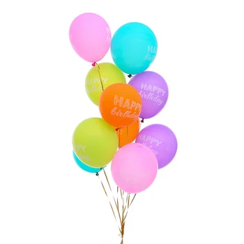  10 шт.12 дюймов Высококачественные воздушные шары для вечеринки по случаю дня рождения Украшения для вечеринки по случаю дня рождения Дети Взрослые воздушные шары День рождения Отправить рулон ленты