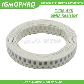  100 шт. 1206 SMD резистор 1% 47 кОм чип-резистор 0,25 Вт 1/4 Вт 473 IGMOPNRQ