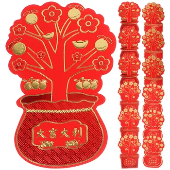  16 шт. Китайские красные конверты лунного года Традиционные красные конверты Сумки для держателей денег (смешанный стиль)