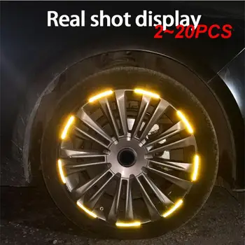   2 ~ 20 шт. Персонализированная светоотражающая полоса безопасности дорожного полотна на автомобильных колесах Светоотражающая обод шины Светящиеся наклейки 3D трехмерный