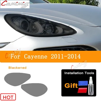  2 шт. Автомобильная фара Tailight Защитная пленка Прозрачная черная наклейка из ТПУ для Porsche Cayenne Macan Taycan с 2011 по 2022