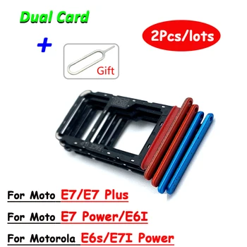  2 шт./лот Держатель лотка для SIM-карты для Motorola Moto E7 Power E7i Power E7 Plus E6i E6S Держатель слота для лотка SIM-карты + инструменты для ремонта
