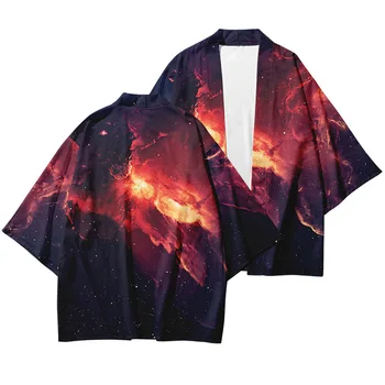  2021 горячая распродажа новый продукт модный кардиган 3d цифровая печать ландшафтный узор взрослый традиционное кимоно 4