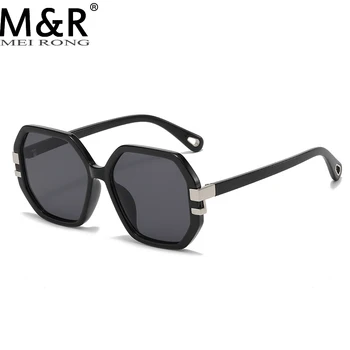  2023 Модные новые женские многоугольные солнцезащитные очки персонализированная черная градиентная оправа для очков на открытом воздухе для путешествий солнцезащитные очки