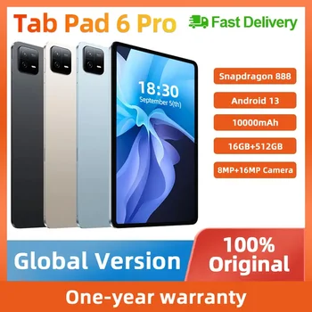  2024 Оригинальная глобальная версия Планшет Android 13 Pad 6 Pro 16 ГБ + 1 ТБ Snapdragon 888 Планшеты ПК 5G Двойная SIM-карта WIFI HD 4K Mi Tab