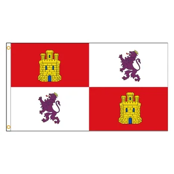  3x5Fts 90X150cm Испания Испанский флаг Кастилии Леон