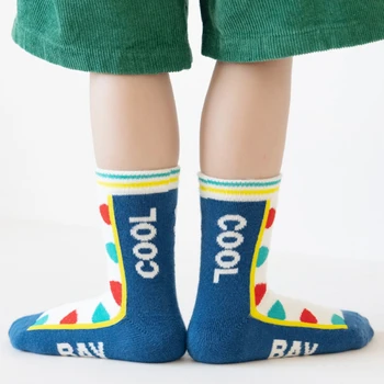 5 пар / лот осень зима детские смешные носки для мальчиков и девочек новинка малыш теленок носок хлопок картон детские носки набор1-12 лет