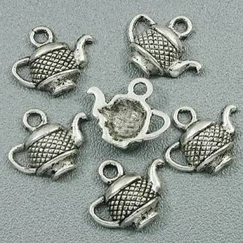  50шт милые тибетские серебряные подвески для чайника H0850