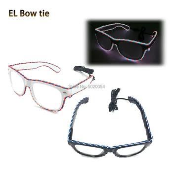  6 цветов Выбор Светящиеся аксессуары Очки EL Красочные светящиеся женские светодиодные очки для концертных принадлежностей