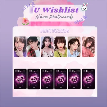  6 шт. Kpop IU Fans Концертная открытка Двухсторонние печатные фотокарты Для фанатов Коллекция Подарок