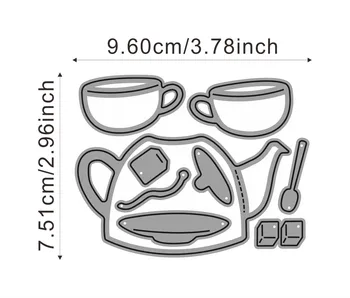 Addycraft Металлические режущие штампы чайник набор штампов Скрапбукинг бумага крафт нож форма лезвие штамп трафареты