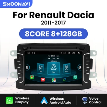  Android 12 Wireless Carplay Авто Мультимедийное Радио Для Dacia Lodgy Logan Duster Sandero Renault Captur/Lada/Xray GPS 4G Wifi DSP