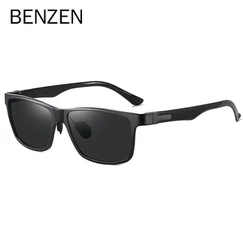  BENZEN Top Carbon Fiber Square Polarized Солнцезащитные очки Мужские очки для вождения Солнцезащитные очки Male UV 400 gafas de sol hombre 9617