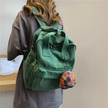  Casual Canvas женский рюкзак большой вместимости в стиле преппи школьные сумки для подростков и девочек дорожные рюкзаки Mochilas Female Daypack