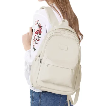  EZONE Однотонный рюкзак Модные мужские и женские рюкзаки Школьные сумки высокой емкости для девочек-подростков Мальчики Мужские школьные сумки через плечо