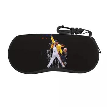   Freddie Mercury Солнцезащитные очки Мягкий чехол Неопреновый чехол на молнии Чехол для очков Изготовленная на заказ защитная коробка для очков