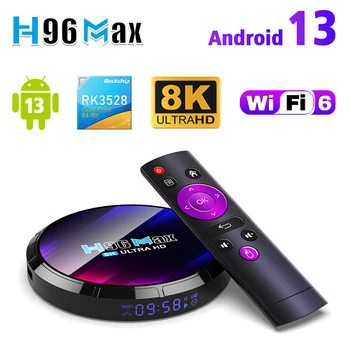  H96 MAX RK3528 Android 13 Поддержка четырех ядер 8K Видео Wifi6 BT5.0 2/4 ГБ ОЗУ 32/64 ГБ ПЗУ Медиаплеер Android TV Box