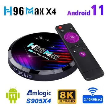  H96 Max X4 Smart TV Box Android 11 S905 X4 H96Max ТВ-бокс Android 11.0 2 ГБ 16 ГБ 4 ГБ 32 ГБ 64 ГБ 8K AV1 2,4 ГГЦ 5 ГГц Wi-Fi