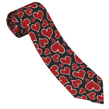  Heart Love Унисекс Галстуки Узкий Полиэстер 8 см Узкий романтический галстук на День святого Валентина для мужчин Аксессуары для ежедневного ношения