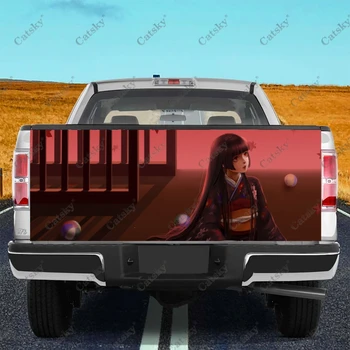  Jigoku Shoujo Hell girl Грузовик Задняя дверь Wrap Материал профессионального класса Универсальный подходит для полноразмерных грузовиков Защита от атмосферных воздействий