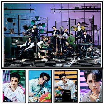  Kpop Stray Kids Плакат 1-й японский альбом THE SOUND Плакат Наклейки на стену HD Фото Корейская мода Милые мальчики Фото Поклонники Подарки