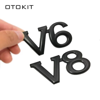  OTOKIT 1 шт. Мода 3D Металл V6 V8 Дисплей двигателя Авто Наклейка Эмблема Значок для автомобилей Декоративные аксессуары Новый