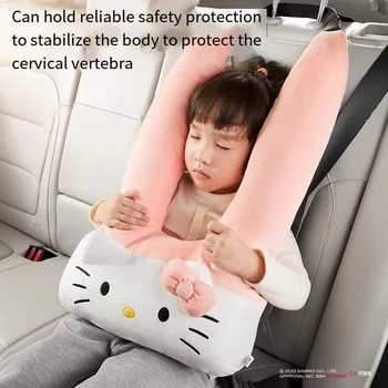  Sanrio Kawaii Hello Kitty Аниме Украшение интерьера автомобиля Детская подушка для сна Универсальная автомобильная детская задняя подушка 2023