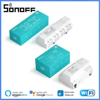  SONOFF SPM-Main/4Relay Стекируемый измеритель мощности WiFi Интеллектуальная защита от перегрузки Мониторинг метаданных Статистика электроэнергии Проверка приложения