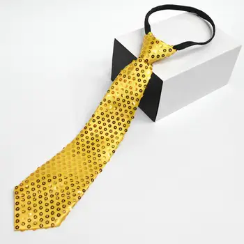   Stage Show Necktie Винтажный блестящий мужской галстук с пайетками с регулируемой эластичной лентой для формального делового стиля Костюм Пальто Жилет