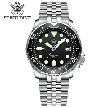  Steeldive SD1996 Мужские часы для дайвинга Автоматические механические мужские часы NH35 Super Luminous Diver мужские часы Календарь
