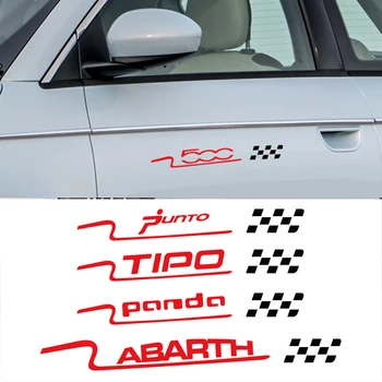  Автомобильная наклейка для Fiat 500 Panda Punto Tipo Abarth Автомобиль Окно Дверь Капот Боковой Автогонки Спорт Декор Наклейка Авто Аксессуары