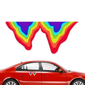  Автомобильные светоотражающие автомобильные наклейки в жидкой форме Радужный боковой эффект жидкости Царапины на теле Багажное отделение Электромобиль