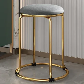  бархатный барный стул кухня гостиная салон стол офис роскошный круглый стул стул ванная комната лаунж стиль кадейра скандинавская мебель