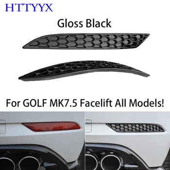  Глянцевый черный отражатель заднего бампера сотовый двусторонний скотч для VW Golf 7.5 MK7.5 GTI GTD R TSI TDI R-LINE 2017-2020