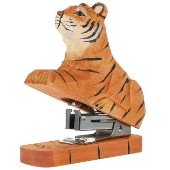  Деревянный степлер для животных Забавный степлер Студенческий степлер Творческий степлер Инструмент для сшивания бумаги