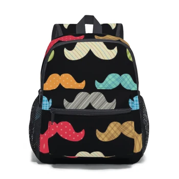  Детская сумка Симпатичные разноцветные усы Детская сумка Детский сад Детский рюкзак для девочек 3-4-6 лет