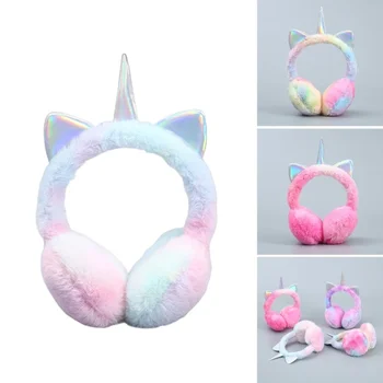  Детские красочные грелки для ушей с животными Мягкие плюшевые наушники с ушами и регулируемым размером наушники-ушанки для детей