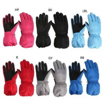  Детские теплые варежки утолщенные ветрозащитные лыжные перчатки для холодной погоды для улицы