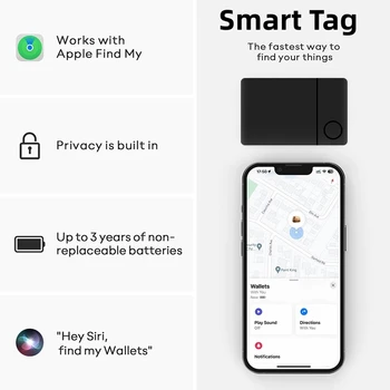  Для Apple Smart Card Finder GPS Smart Tag Locator Wallet Tracker Smart Anti IOS Smart Anti Lost Device Работает с IOS Find My