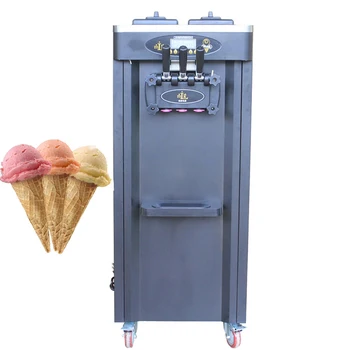   Индивидуальная коммерческая вертикальная машина для мороженого с воздушным насосом 3 вкуса Многофункциональная машина для замороженного йогурта