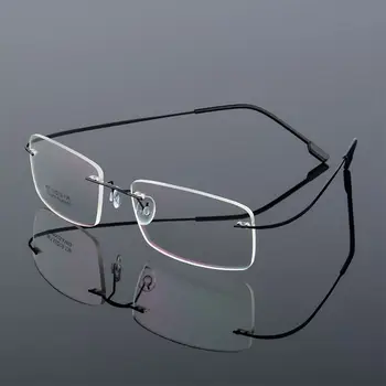  Квадратные гибкие сверхлегкие титановые магнитные очки для чтения без оправы без оправы без оправы Мужские и женские пресбиопические очки +1.0~+4.0