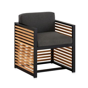   Комбинация мебели из массива дерева для отдыха на открытом воздухе диван кресло для гостиной ткань стул для открытого двора