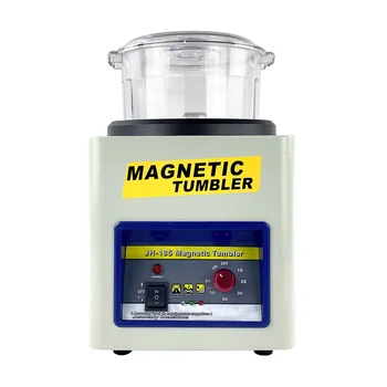   Магнитная полировальная машина с автоматическим положительным и отрицательным вращением используется для удаления заусенцев с ювелирных изделий Магнитная полировальная машина