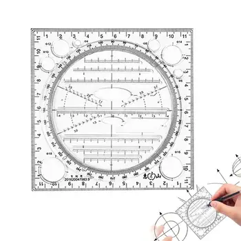  Многофункциональный чертеж Линейка Математика Рисование Линейка Геометрический шаблон чертежа с точным масштабом Четкие линейки Измерение