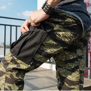  Мужские брюки-карго с несколькими карманами Военные камуфляжные тактические брюки На открытом воздухе Скалолазание Тренировки Охота Походы Спортивные брюки