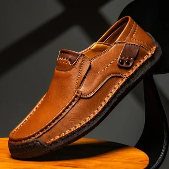  натуральная кожа ручной работы мужская повседневная обувь люкс бренд лоферы дышащий скольжение на итальянской водительской мужской обуви chaussure homme
