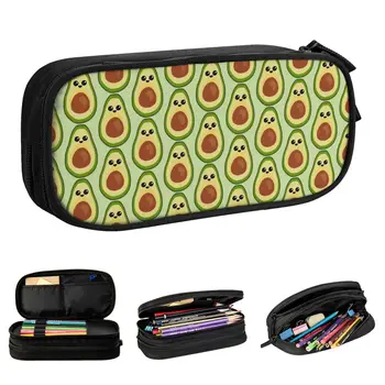  Новые милые фруктовые пеналы с авокадо, пеналы, ручки для девочек, мальчиков, большие сумки для хранения карандашей, офисные подарки, канцелярские принадлежности