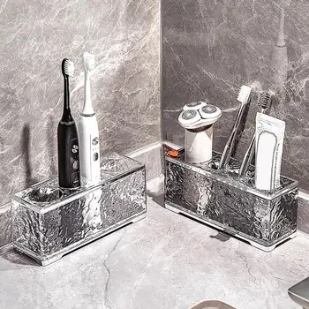  Подставка для зубных щеток Держатель зубной щетки с несколькими отверстиями Компактный органайзер для ванной комнаты для дома Удобная стойка для аксессуаров для ванной комнаты
